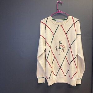 Vintage Golf Knit Sweaters Preppy Cotton Men’s size Medium John Ashford Polo